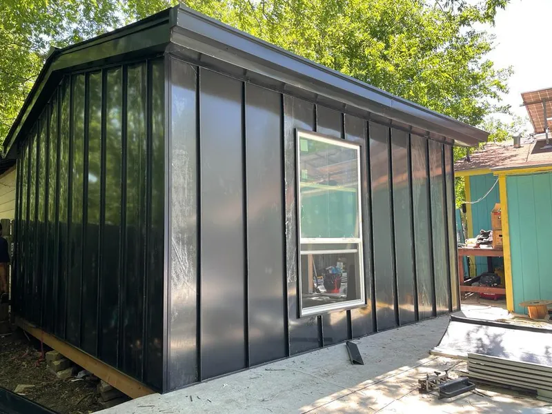 Black standing seam metal wall panels for Metal Roof Installation in Eatontown