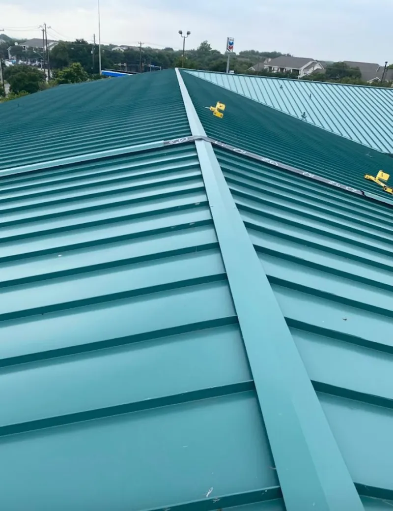 Green commercial metal roof ridge and valley for Metal Roof Repair in Eatontown